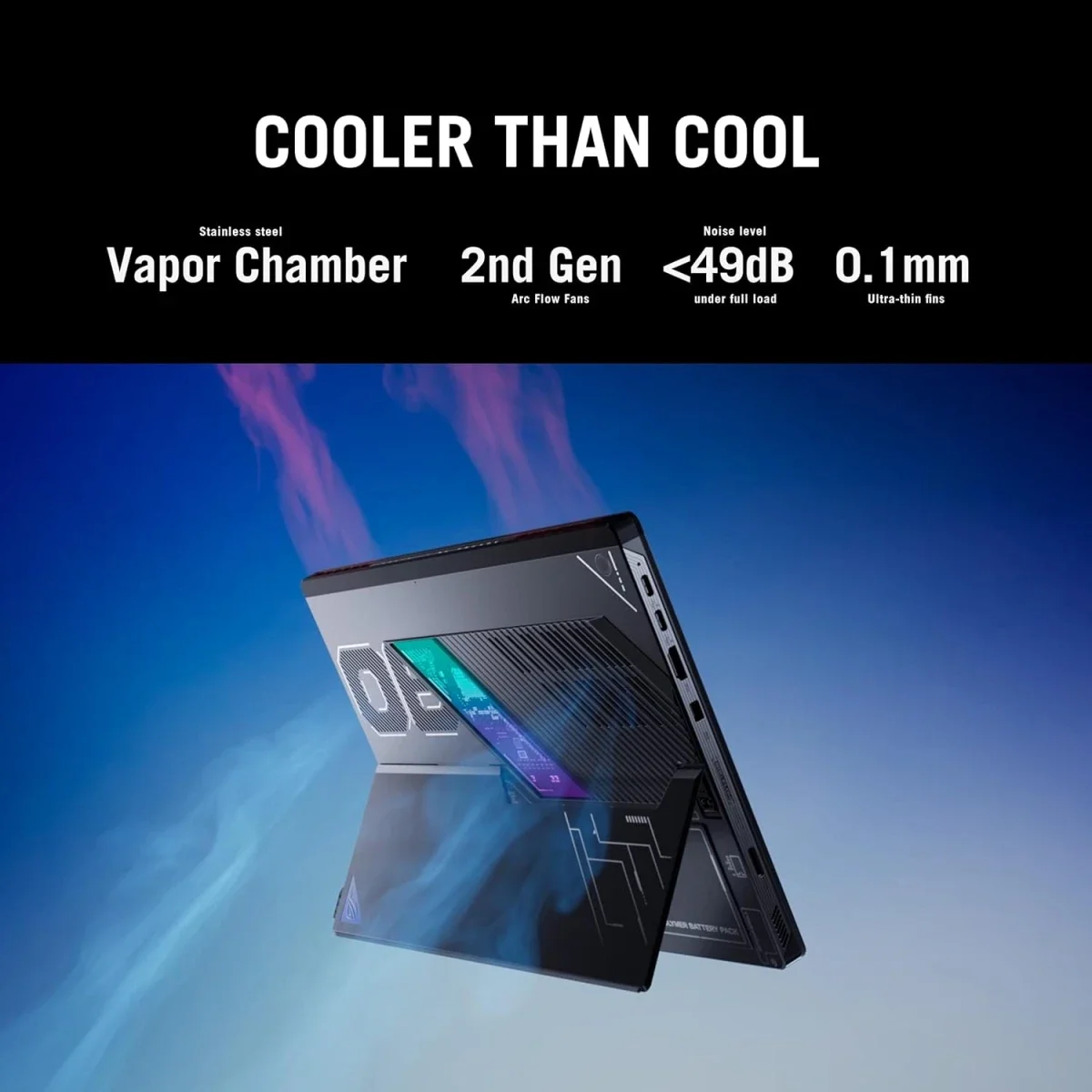لابتوب تابلت ألعاب Asus ROG Flow Z13 GZ302 مقاس 13.4 إنش 2.5K IPS 180Hz Touch، Ryzen AI MAX+ 395، رام 32GB، SSD 1TB، Off Black - Image 4