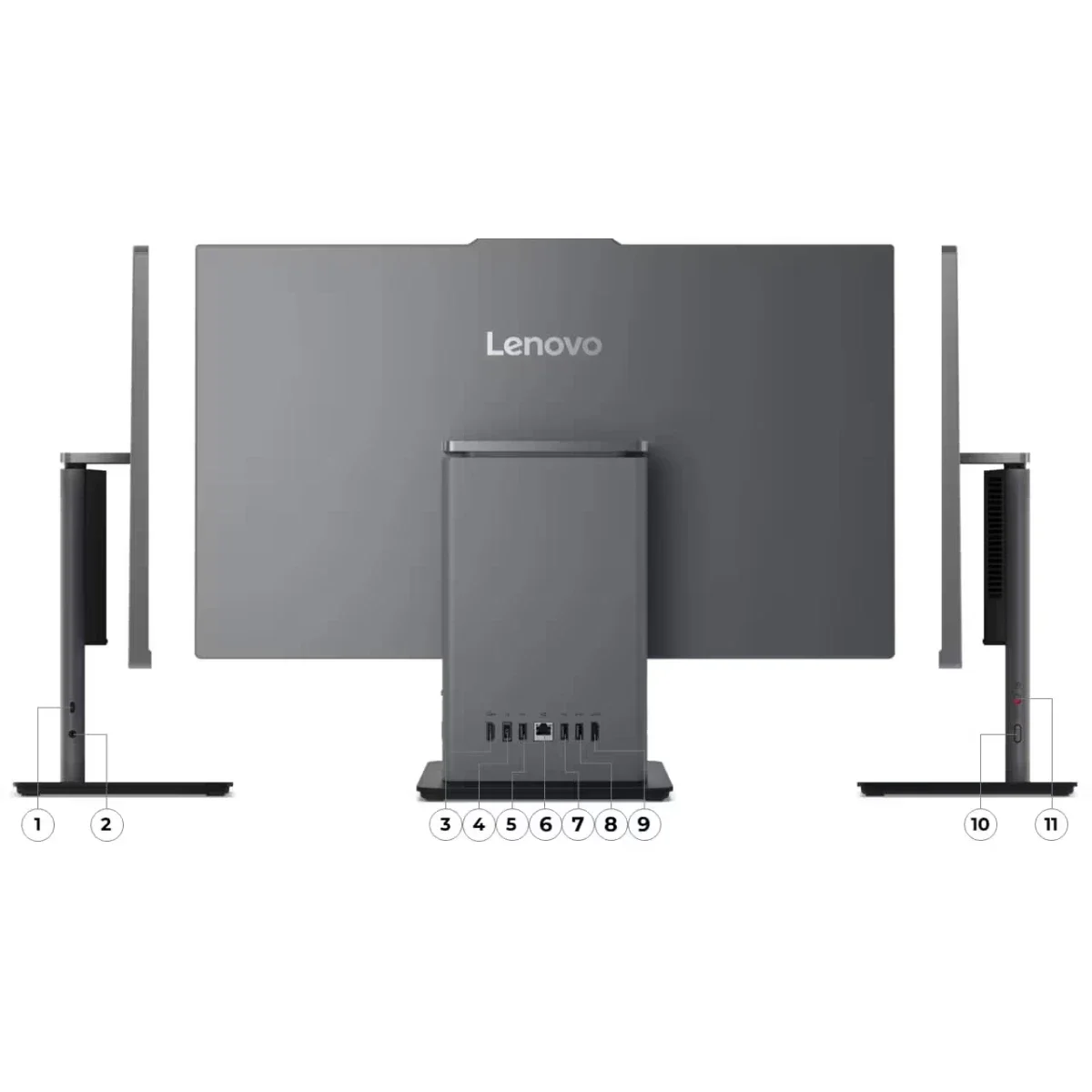 كمبيوتر الكل في واحد Lenovo IdeaCentre AIO 24IRH9 24 إنش Intel Core i7-13620H 8GB RAM 512GB SSD أسود - Thumbnail 2