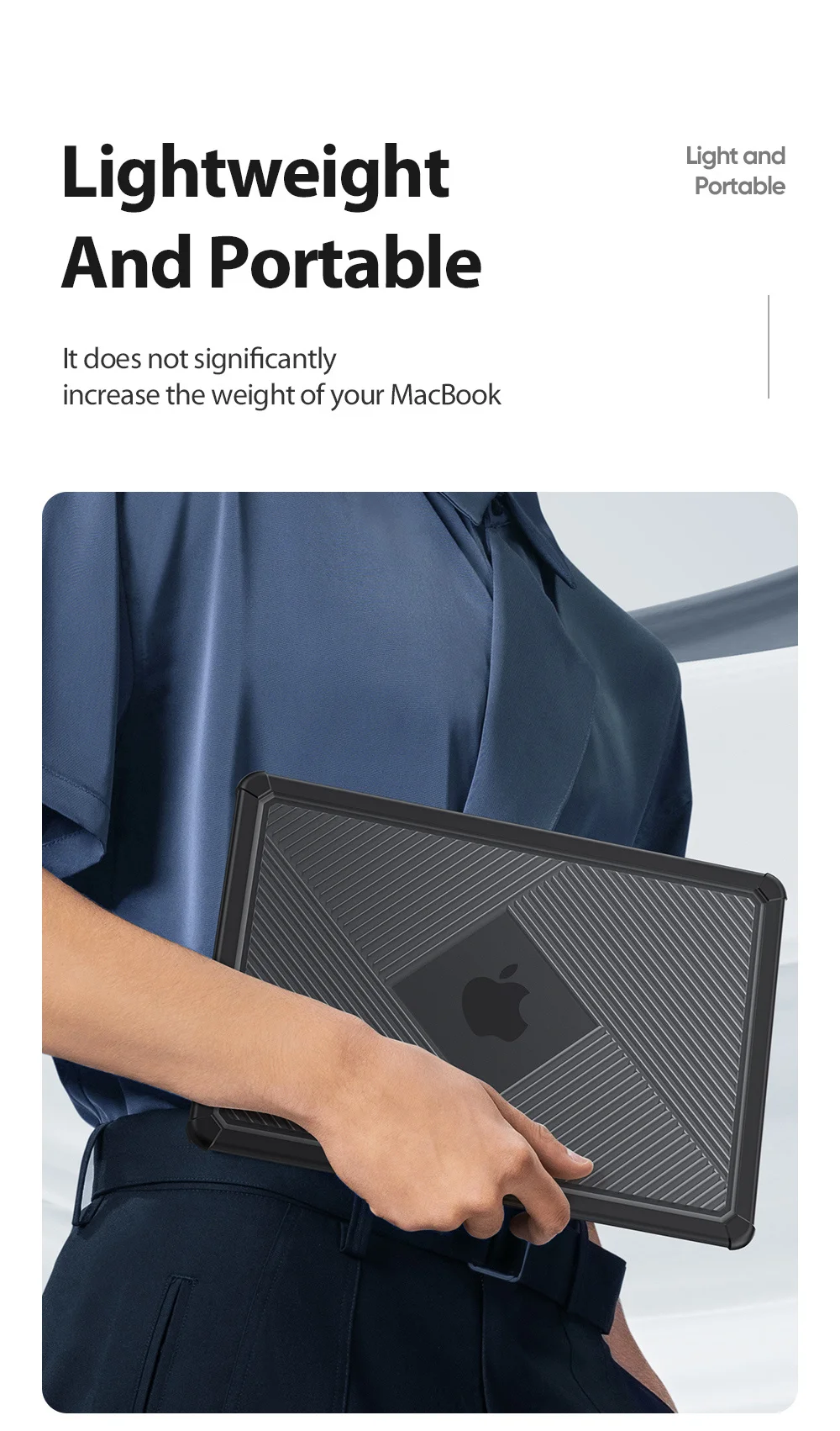 غطاء صلب DUX DUCIS LCGH Series لجهاز Apple MacBook Air 15.3 إنش (2023/2024) باللون الأسود - Image 15