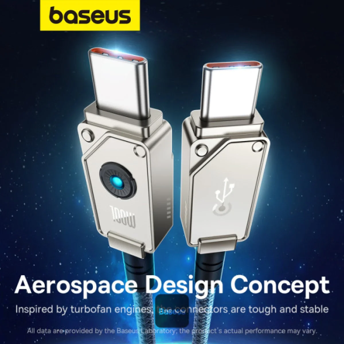 كابل بيانات وشحن سريع Baseus Unbreakable Series بقدرة 100W PD من USB-C إلى USB-C بطول 1 متر أبيض - Image 5