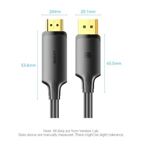 كيبل Vention HFOBJ من DisplayPort إلى HDMI بطول 5 متر، أسود - Image 13