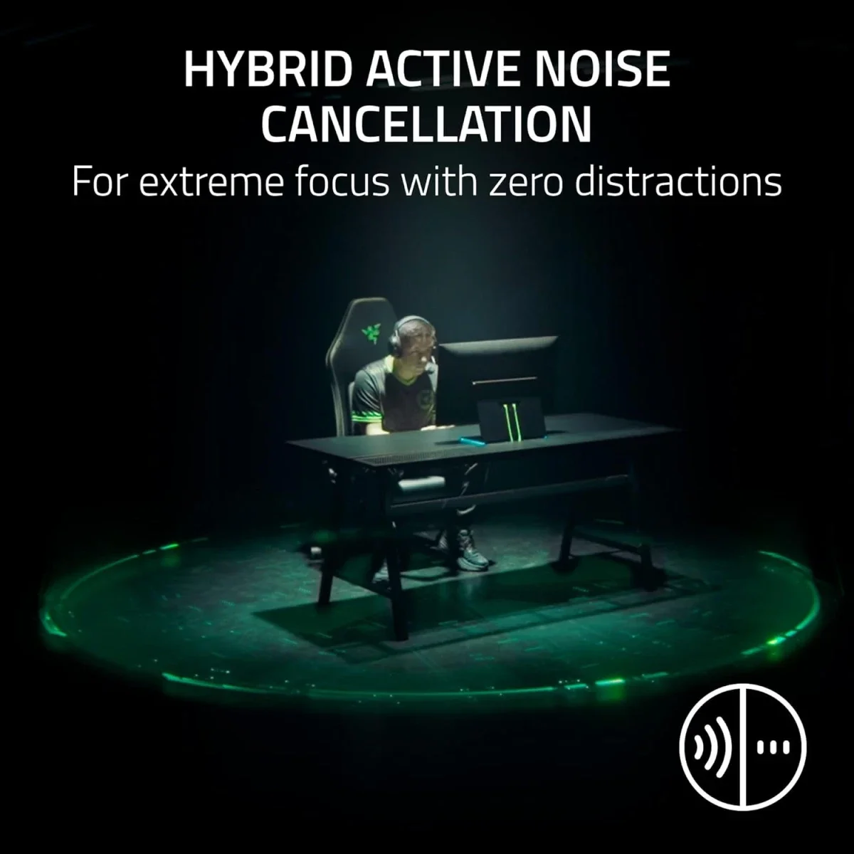 سماعة ألعاب Razer BlackShark V3 Pro لاسلكية مع ANC لجهاز PS5، مشغلات 50 مم، أسود - Image 5