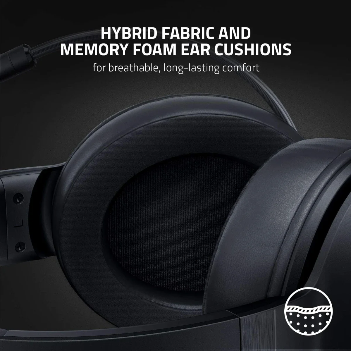 Razer Kraken V3 X Wired USB Gaming Headset with 7.1 Surround Sound, Black - Thumbnail 5