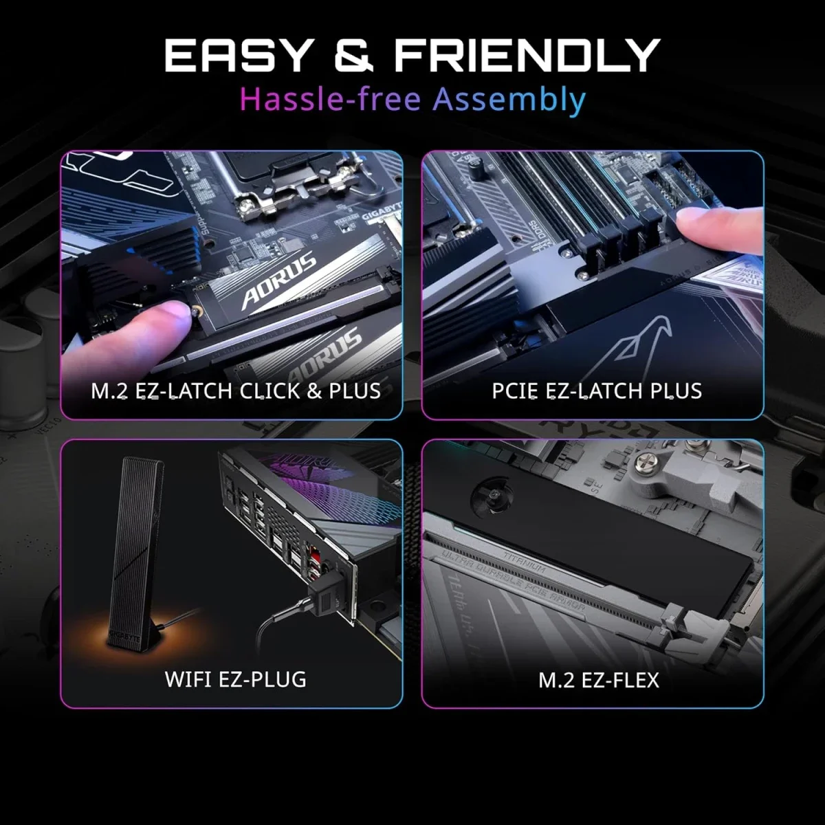 لوحة أم GIGABYTE X870E AORUS PRO X3D ICE ATX AM5 - Image 4