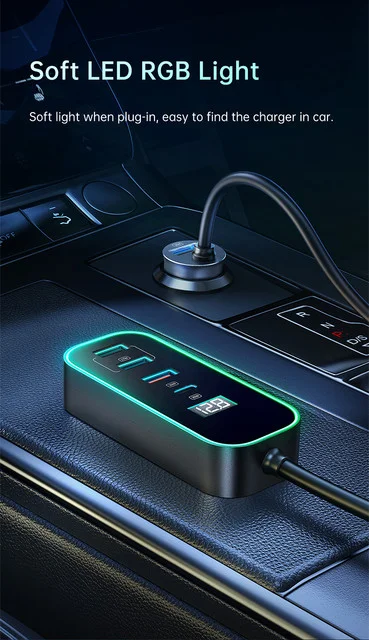 Mcdodo CC-1900 107W 4-Port USB & Type-C Car Charger with Digital Display - Thumbnail 16