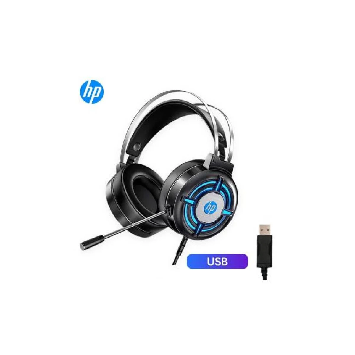 HP H120G RGB Wired Gaming Headset with 3.5mm Plug - Thumbnail 2