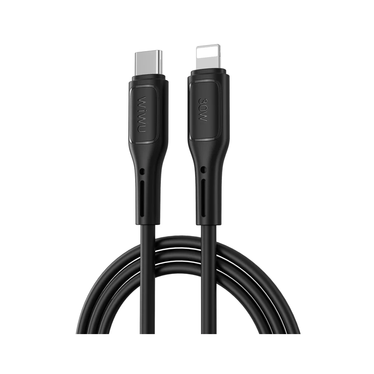 كابل شحن سريع WIWU Wi-C04E Starlink بقدرة 30 واط من USB-C إلى Lightning - أسود - Image 4