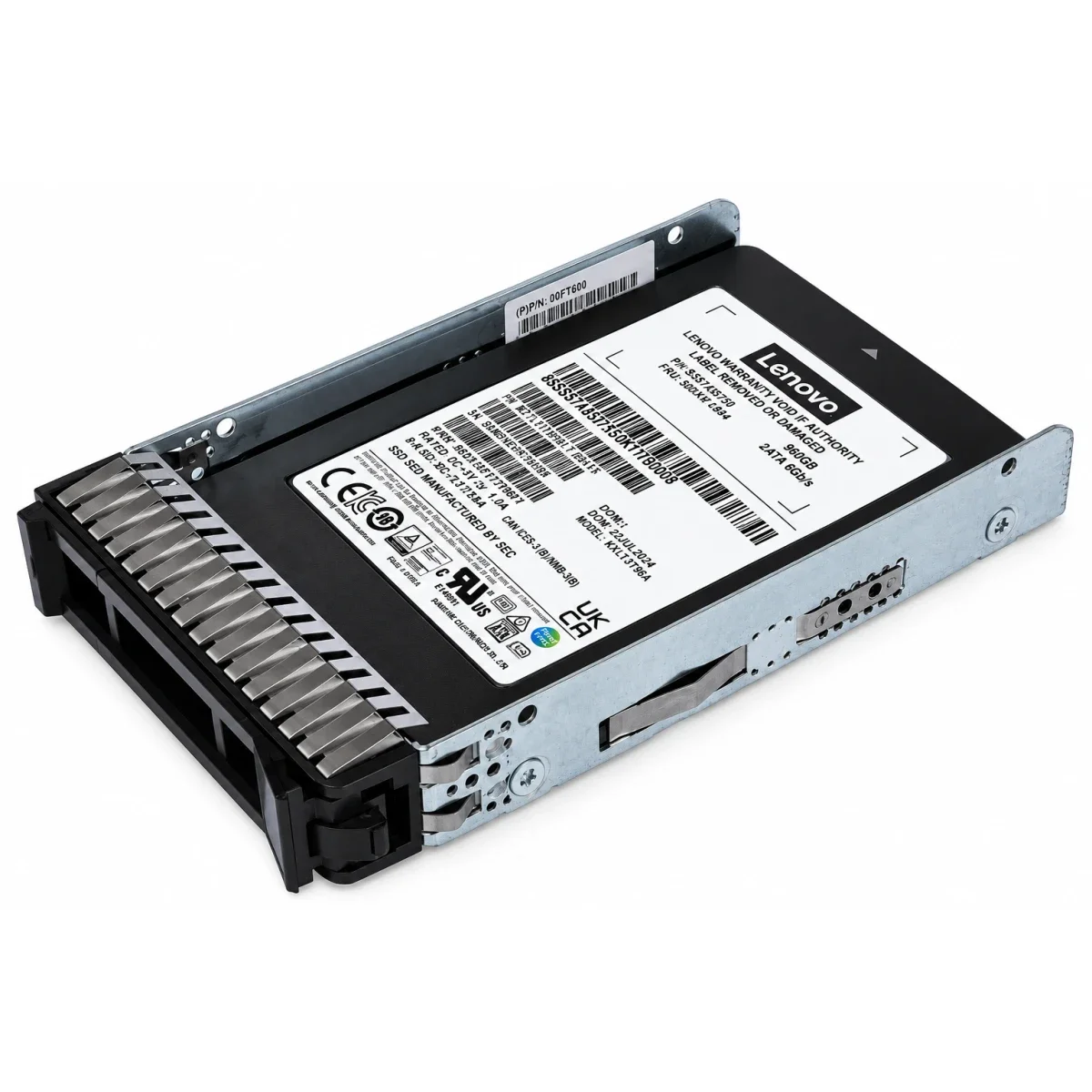 قرص SSD Lenovo ThinkSystem بسعة 1.92TB مقاس 2.5 إنش Multi Vendor Entry SATA 6Gb/s قابل للتبديل الساخن