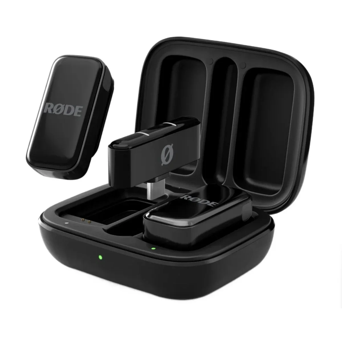 ميكروفون لاسلكي RØDE Wireless Micro USB-C صغير مع ميكروفونين وعلبة شحن - أسود