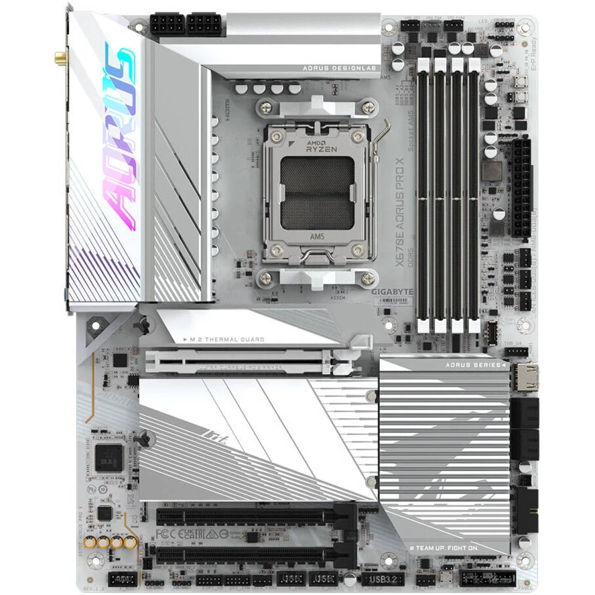 GIGABYTE X670E Aorus Pro X AM5 ATX Motherboard DDR5 Wi-Fi 7 White - Image 2