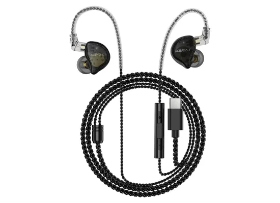 ACEFAST L11 USB-C HiFi Wired Earphones with Detachable Cable and Microphone - Black - Image 10