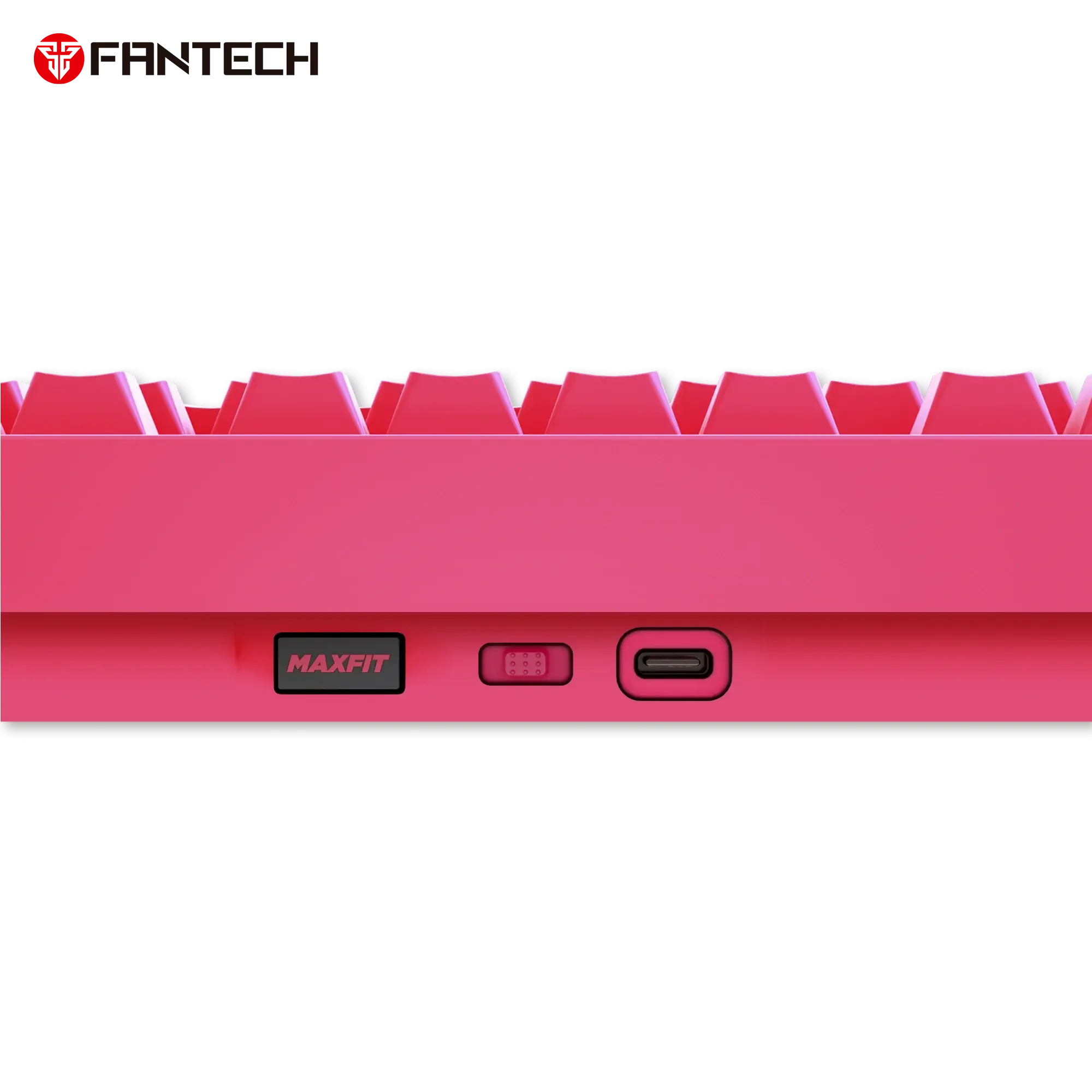 كيبورد ألعاب ميكانيكل Fantech MK921 MAXFIT8 QMK لاسلكي وردي باتصال ثلاثي الأوضاع - Thumbnail 2