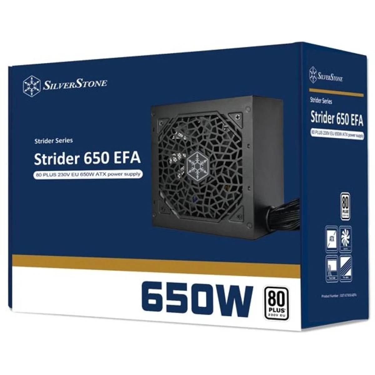SilverStone Strider 650 EFA 650W ATX 80 PLUS White Power Supply with Silent 120mm Fan