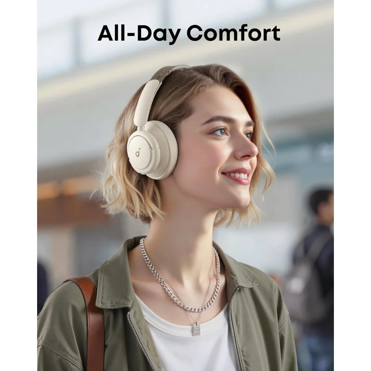 Anker soundcore Life Q30 Hybrid Active Noise Cancelling Bluetooth Headphones, White - Thumbnail 5