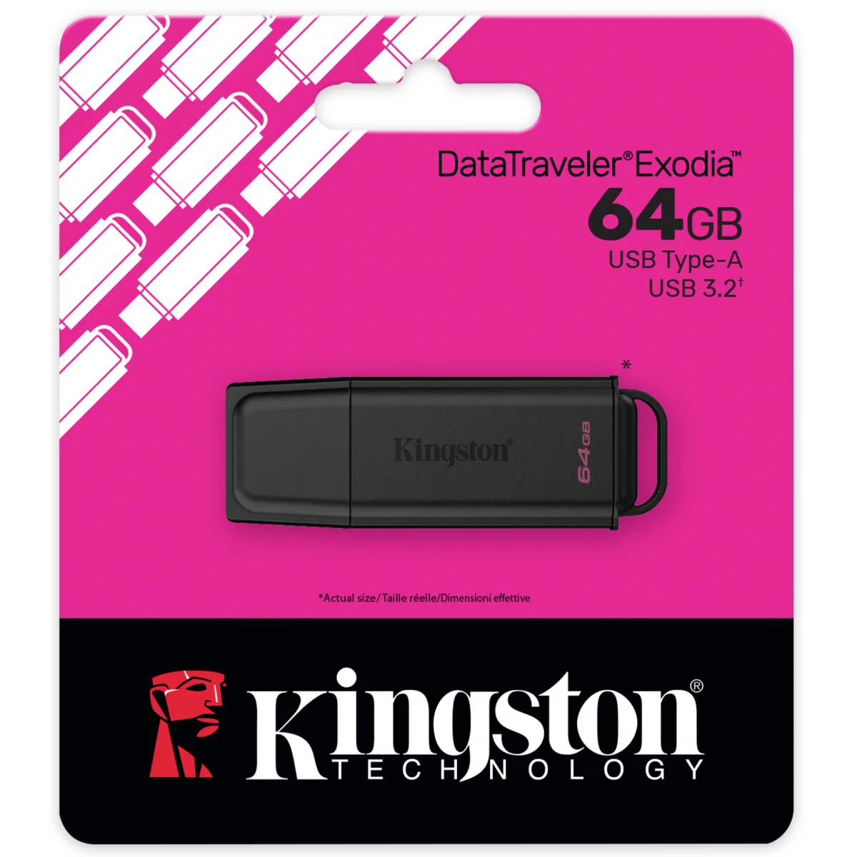 فلاشة Kingston DataTraveler Exodia G2 64GB USB 3.2 Gen 1 بمنفذ USB-A