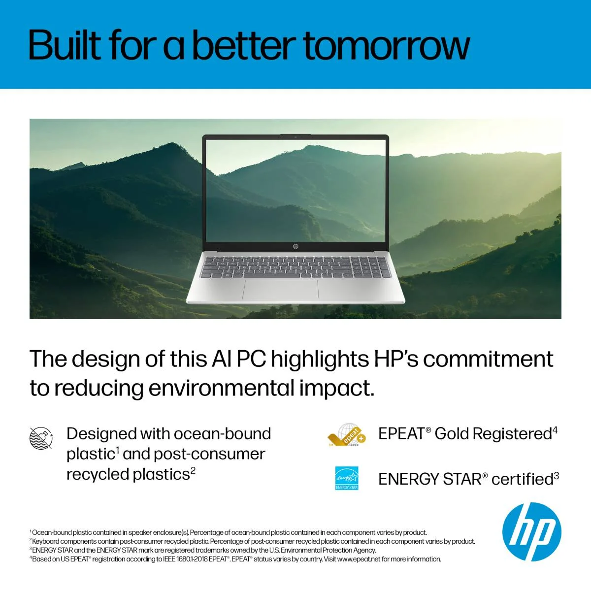 لابتوب HP 15-fd2104TU بشاشة 15.6 إنش Full HD، معالج Intel Core Ultra 5 225U، رام 8GB، SSD NVMe سعة 512GB، فضي طبيعي - Image 2