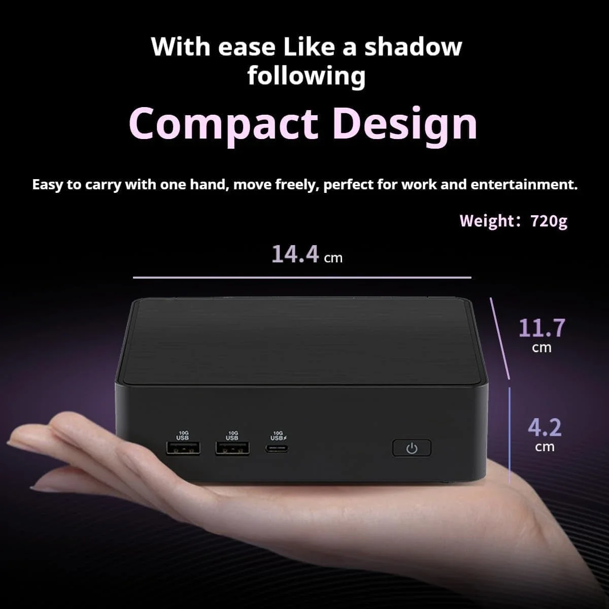 كمبيوتر صغير Asus NUC 16 Pro NUC16GDKU7 بنظام Barebone ومعالج Intel Core Ultra 7 356H وWi‑Fi 7 وThunderbolt 4 - أسود - Image 6
