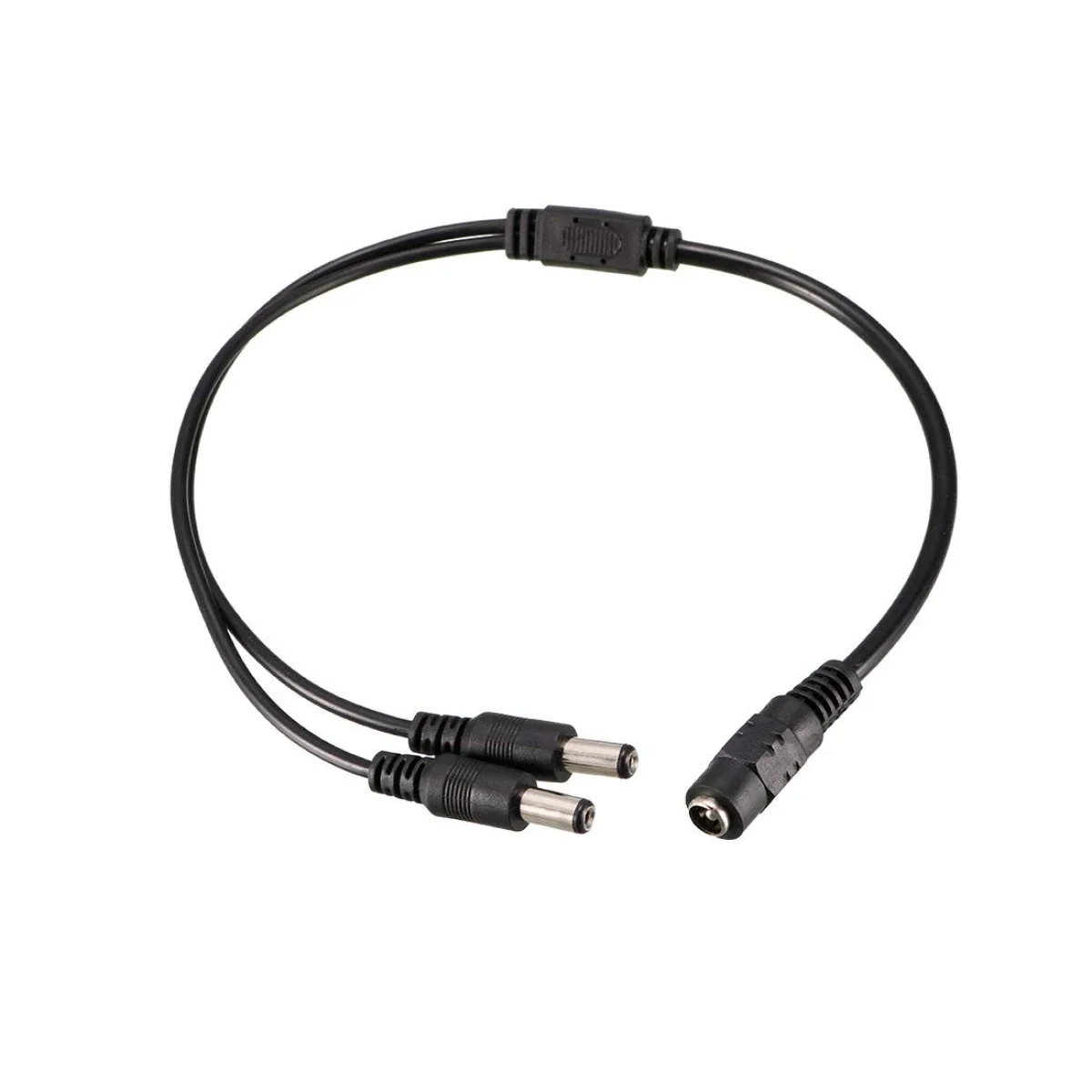 DC Female to 2 DC Male 5.5 x 2.1mm Power Splitter Cable for CCTV Cameras