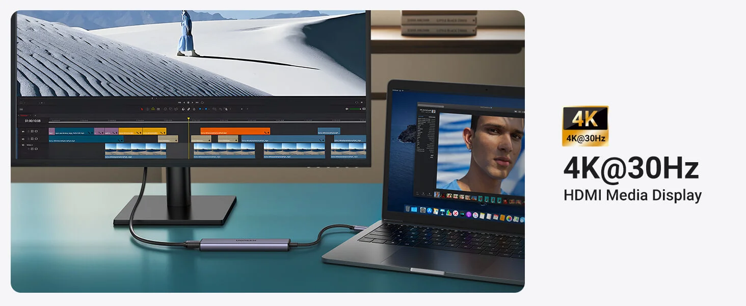Ugreen Revodok 105 5-in-1 USB-C Hub with 100W PD and 4K HDMI - Thumbnail 8