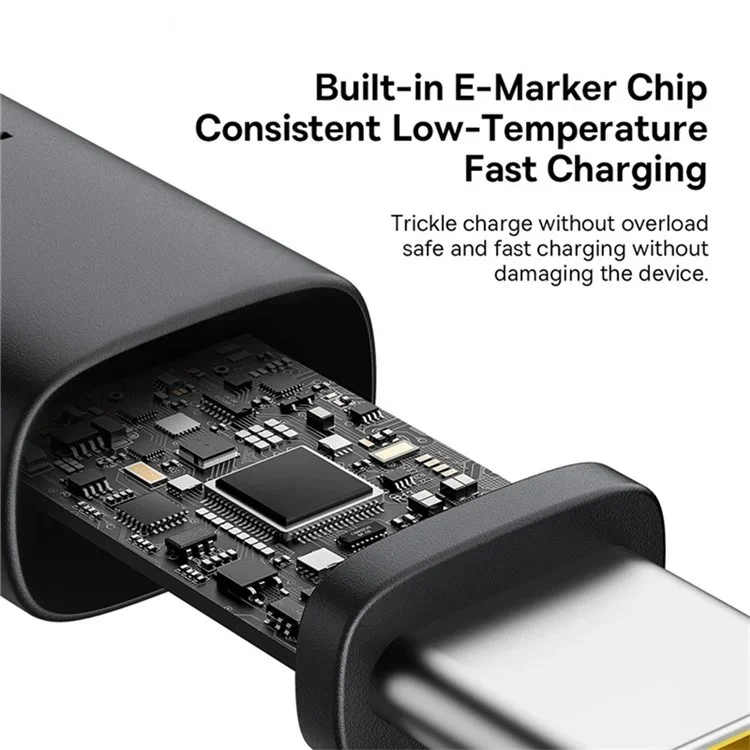 Baseus Dura Series USB-C to USB-C Fast Charging Cable 100W 1M Black - Thumbnail 6