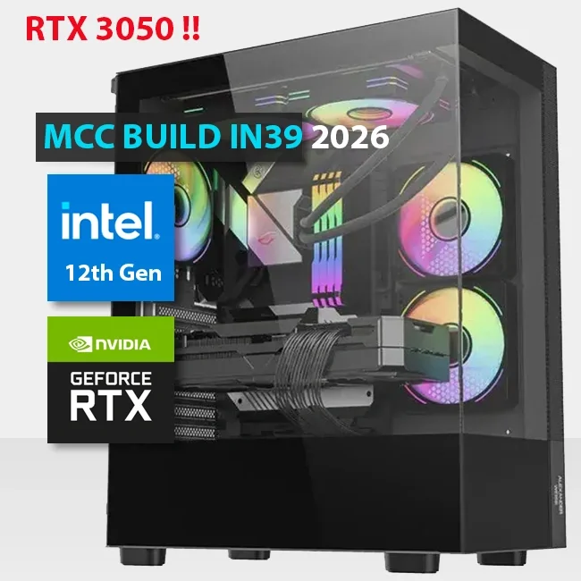 Intel MIDAS IN39-26 Gaming PC Build with Core i7-12700F 12-Core and RTX 3050 6GB