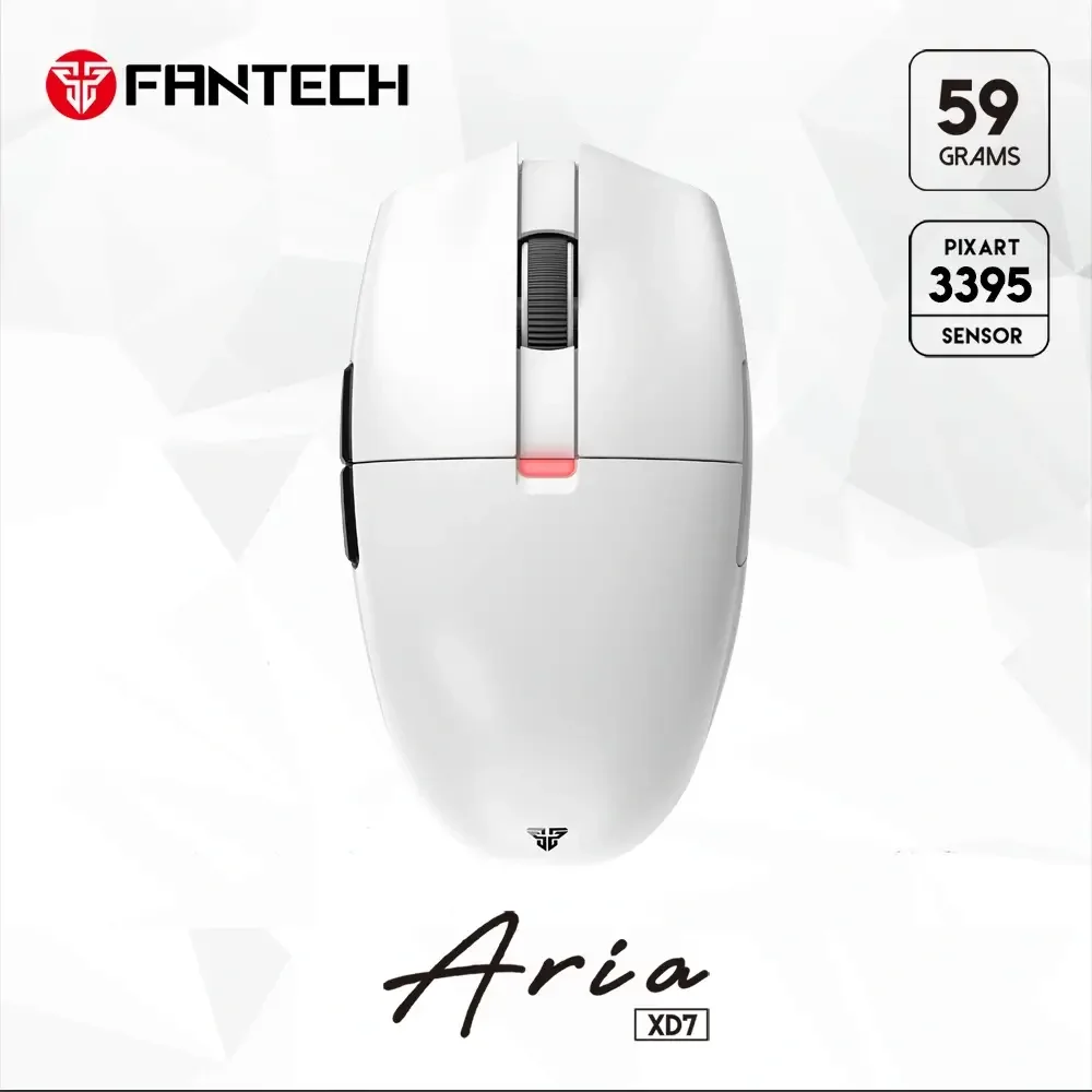 Fantech Aria XD7 Super Lightweight Gaming Mouse - White - Thumbnail 3