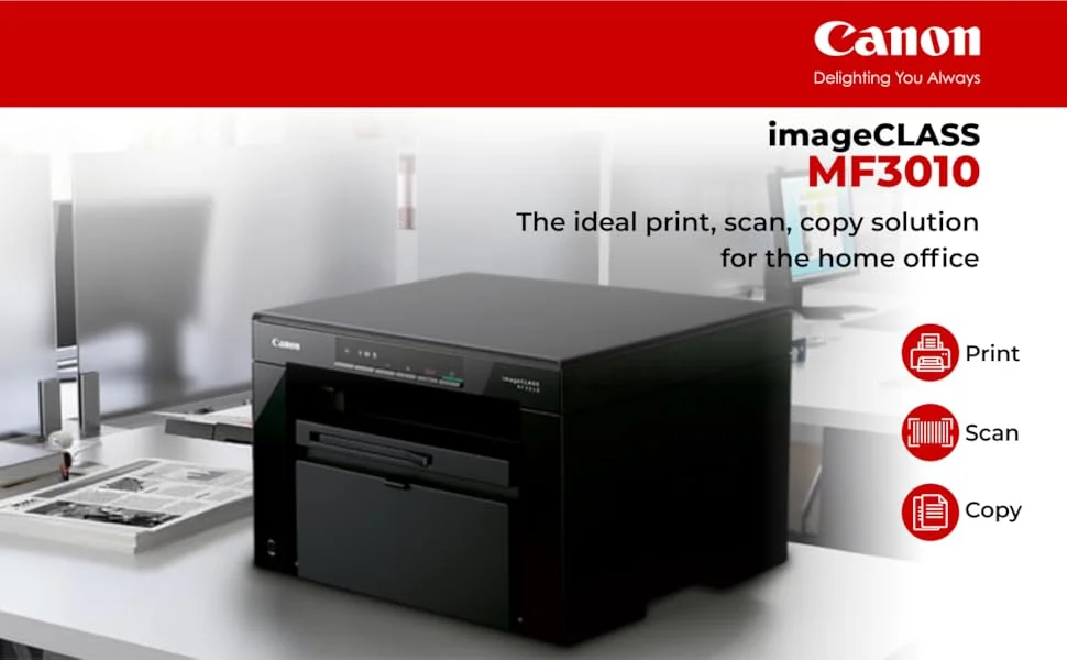 طابعة ليزر أحادية اللون Canon i-SENSYS MF3010 سوداء مع كفالة 3 سنوات - Image 3
