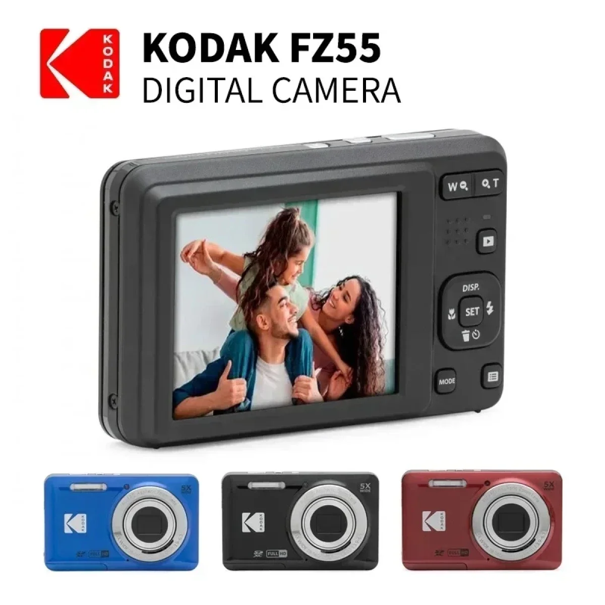 كاميرا رقمية Kodak FZ55 بدقة 16MP وزوم بصري 5x باللون الفضي - Image 5