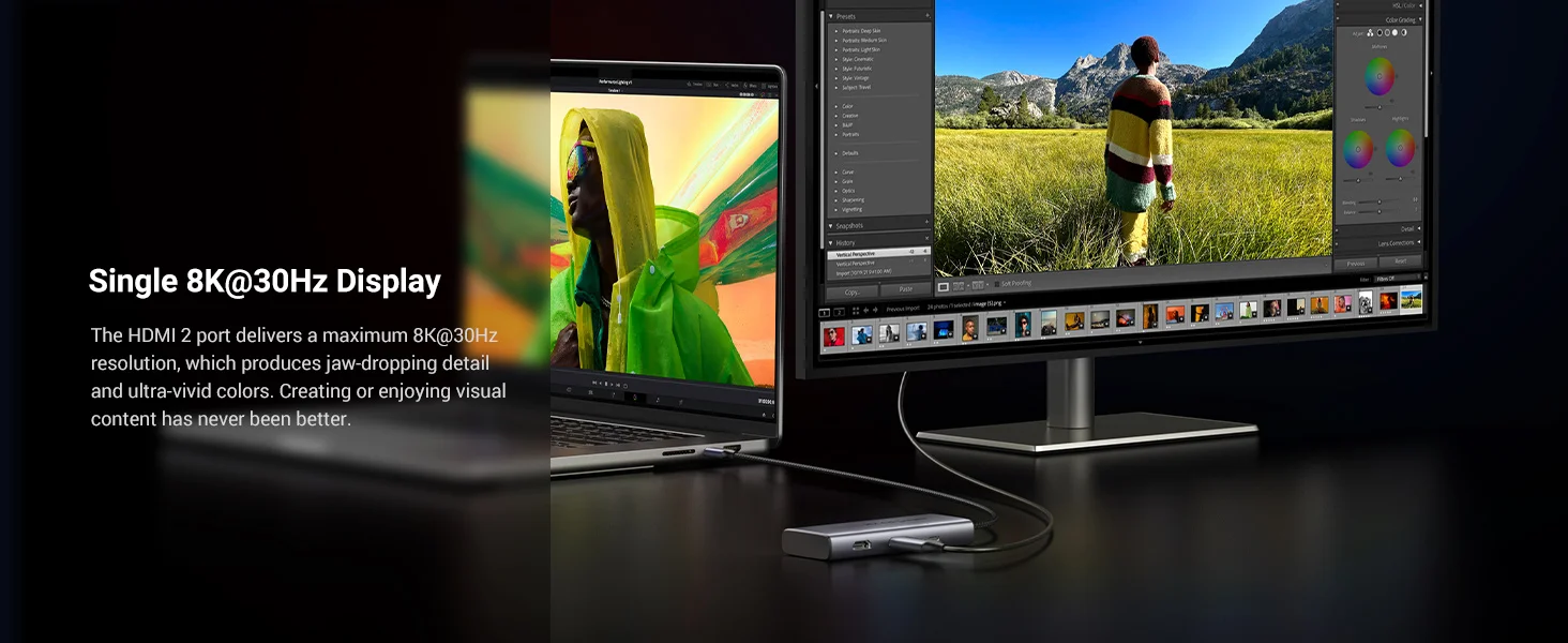 محطة إرساء USB-C 6 في 1 من Ugreen مع دقة مزدوجة 4K@60Hz و8K@30Hz و100W PD - Image 13