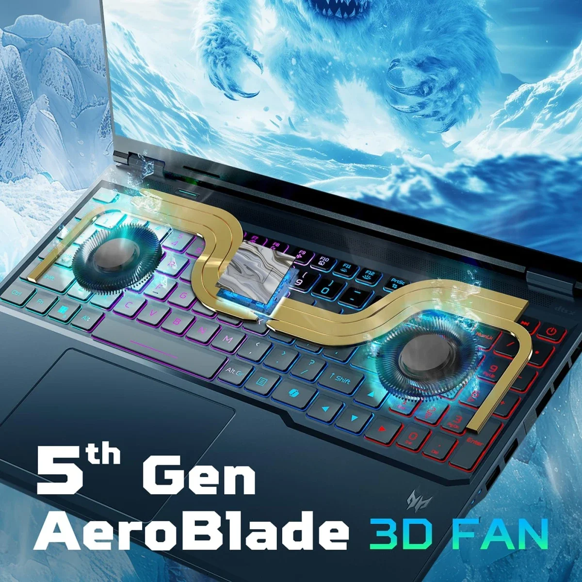 Acer Predator Helios Neo 16 AI PHN16-73-94ZR Gaming Laptop Intel Core Ultra 9 275HX RTX 5070 16GB RAM 1TB SSD 16-Inch 240Hz NH.QX5EM.003 - Thumbnail 7