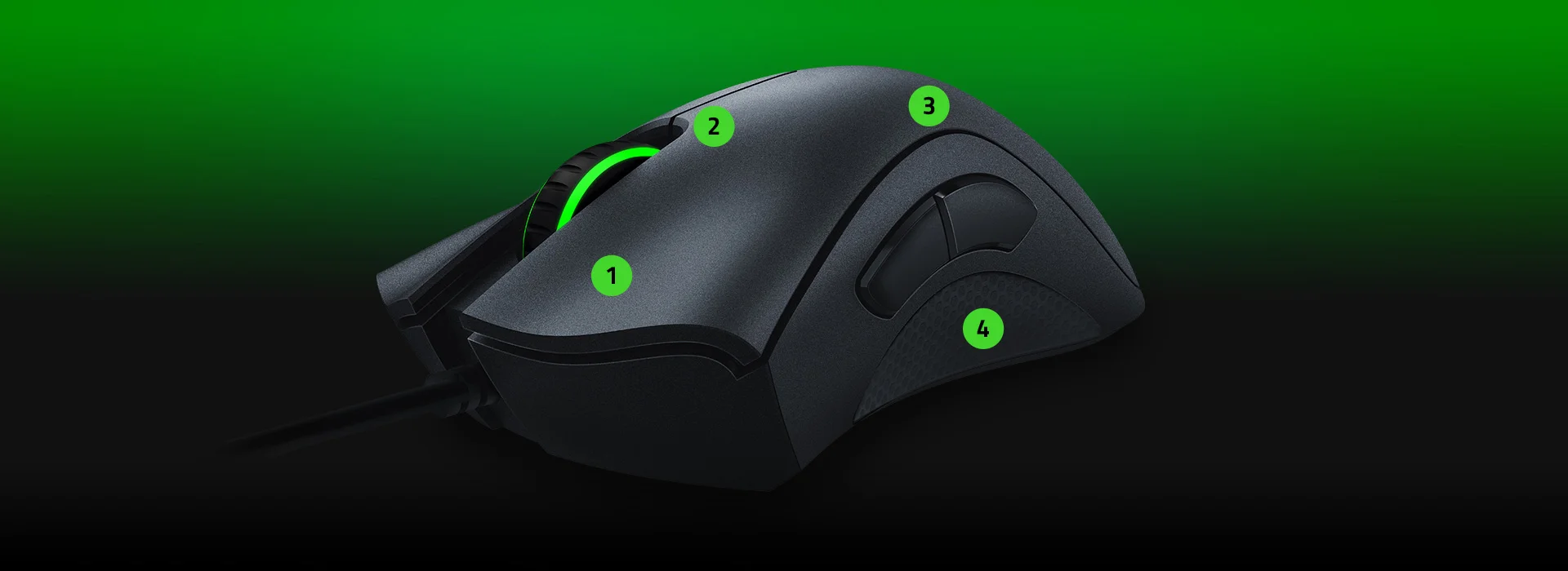 ماوس ألعاب Razer DeathAdder Essential سلكي أسود RZ01-03850100-R3U1 - Thumbnail 9