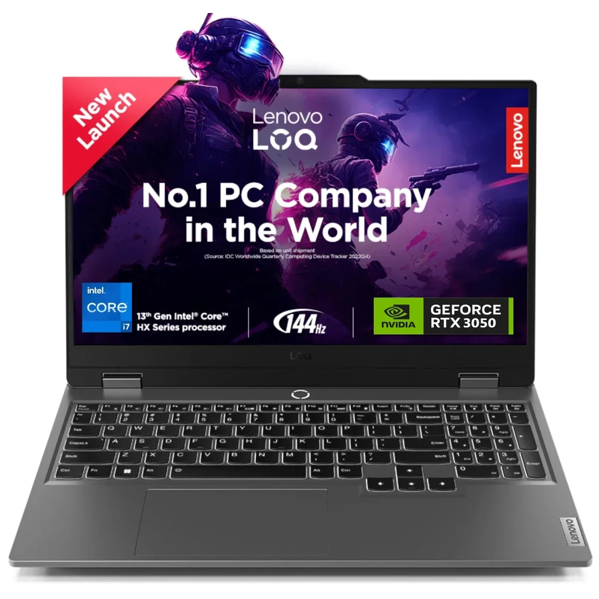 لابتوب عاب Lenovo LOQ Gaming 2024 مقاس 15.6 انش FHD 144Hz بمعالج Core i7-13650HX وكرت RTX 3050 6GB وذاكره 16GB و512GB SSD لون Luna Grey
