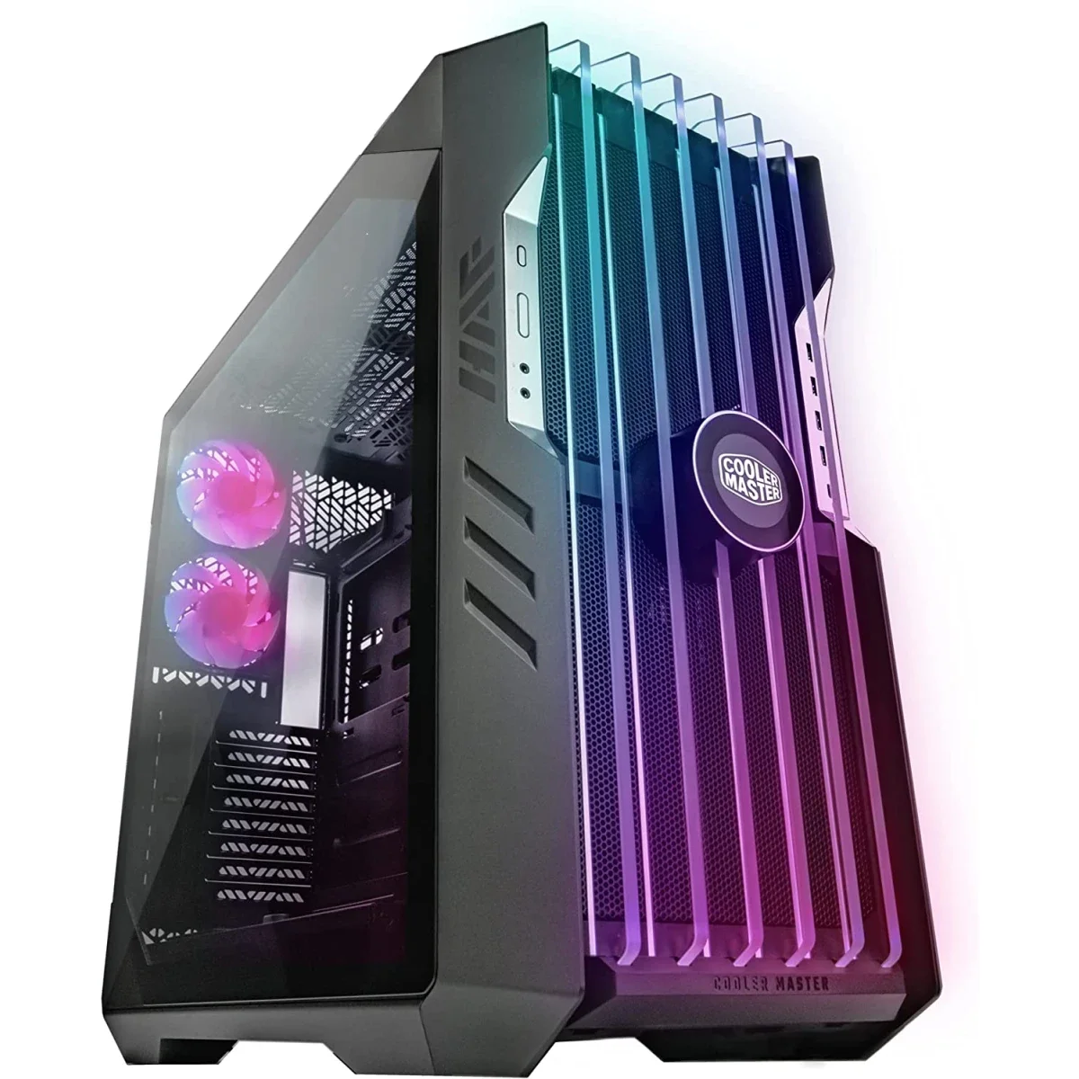 هيكل كمبيوتر Cooler Master HAF 700 EVO فل تاور E-ATX بتدفق هواء عال مع شاشه IRIS LCD