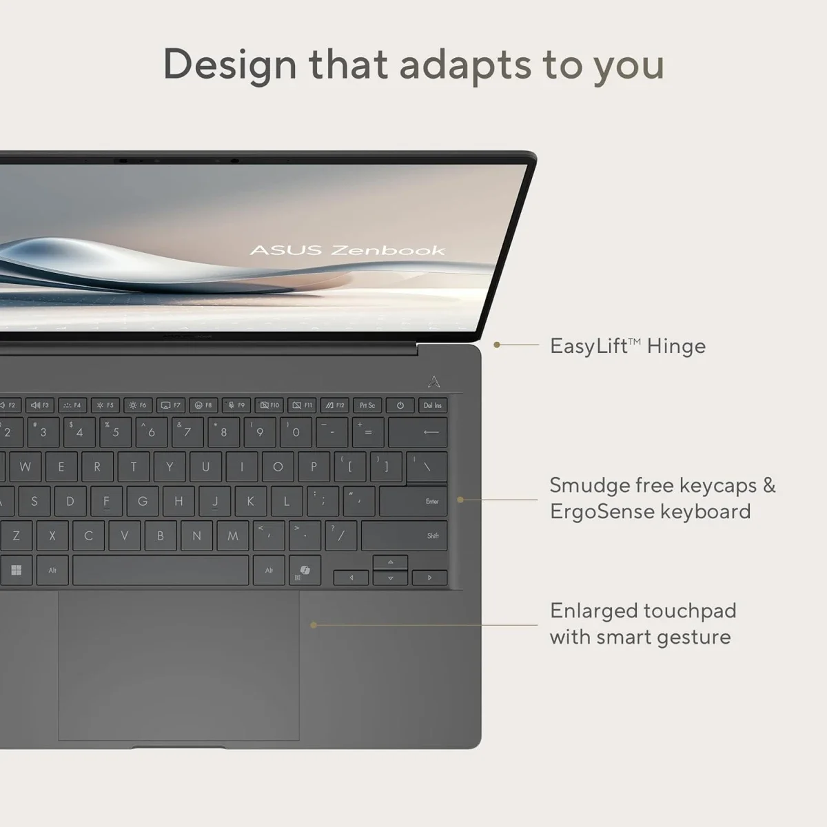 Asus Zenbook A14 UX3407RA 14-inch OLED Laptop Snapdragon X Elite X1E-78-100 16GB RAM 1TB SSD Iceland Gray - Image 8