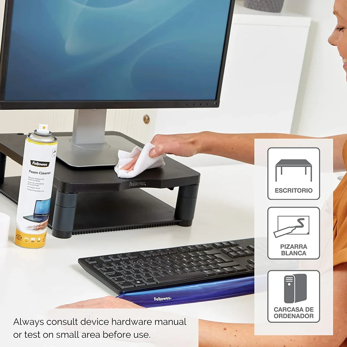 منظف رغوي Fellowes سعة 400 مل خالٍ من غاز HFC للأسطح البلاستيكية والمعدنية - Image 2