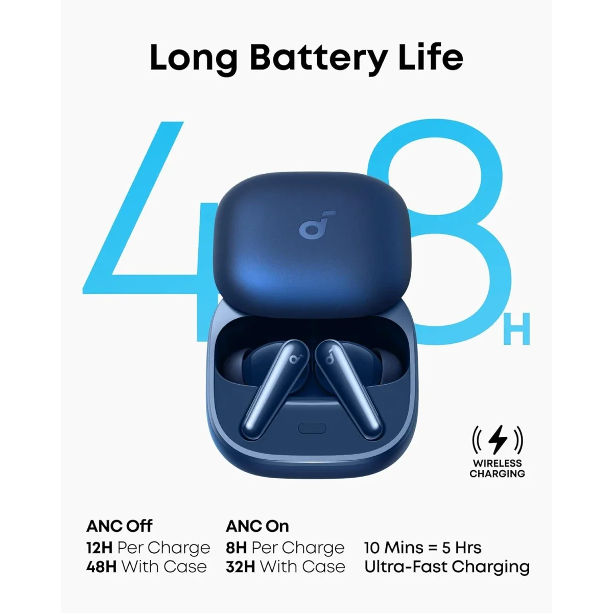 سماعات أذن لاسلكية Anker soundcore Liberty 5 بإلغاء الضوضاء، أزرق - Thumbnail 5