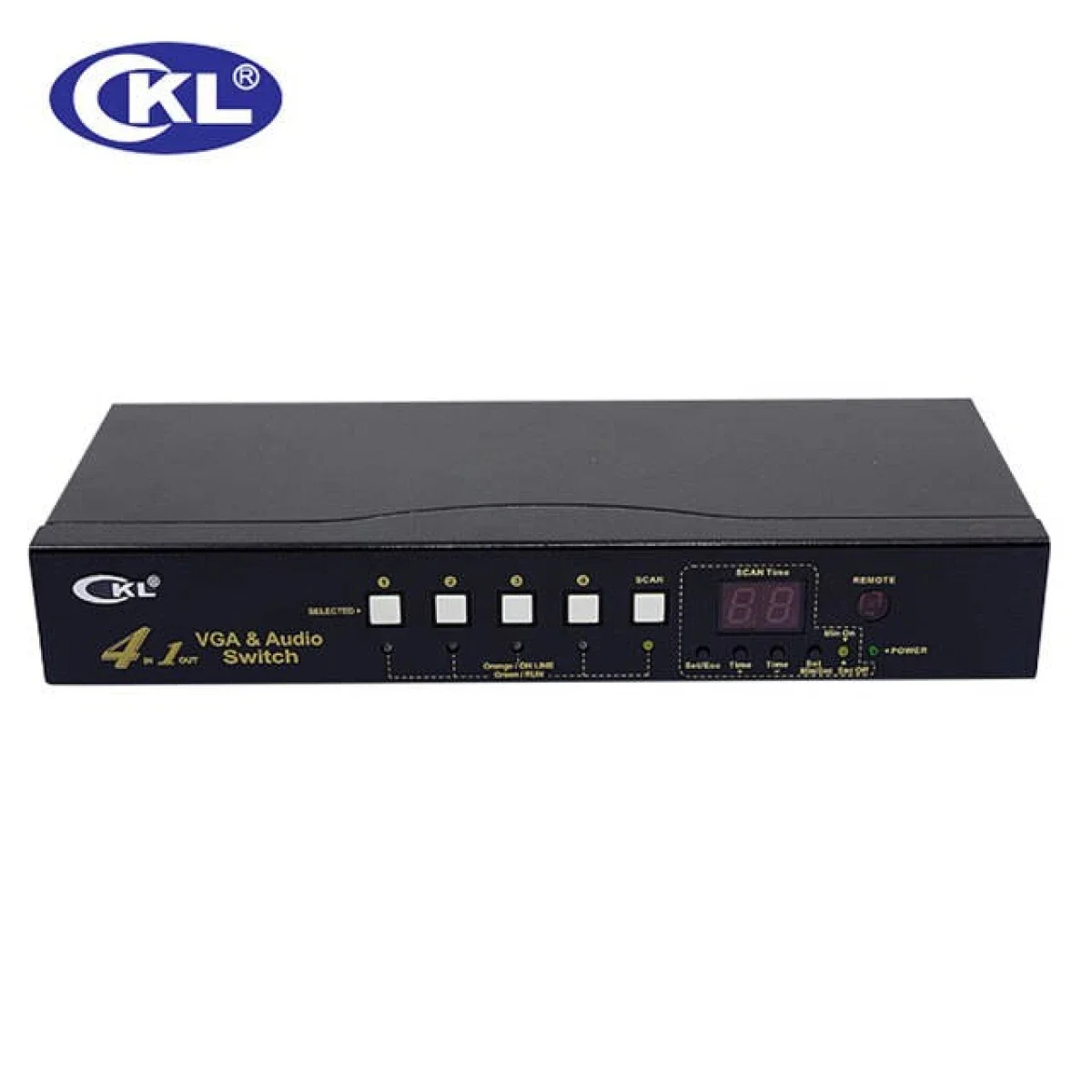 محول CKL-41S VGA صوتي 4 منافذ مع جهاز تحكم عن بعد