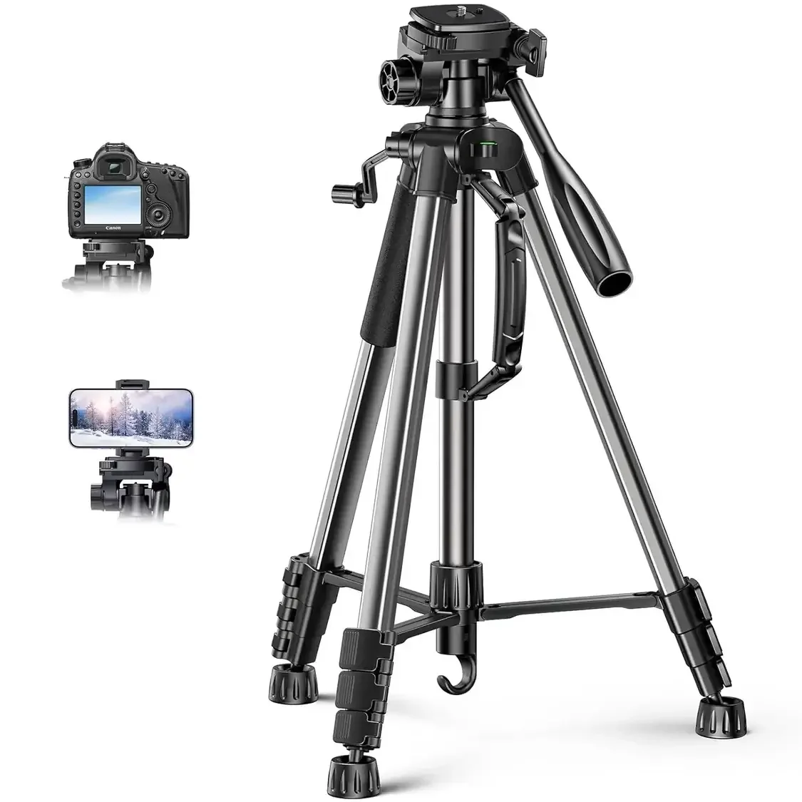 Ugreen 15187 Lightweight Portable Camera Tripod, 53.5-175 cm Height