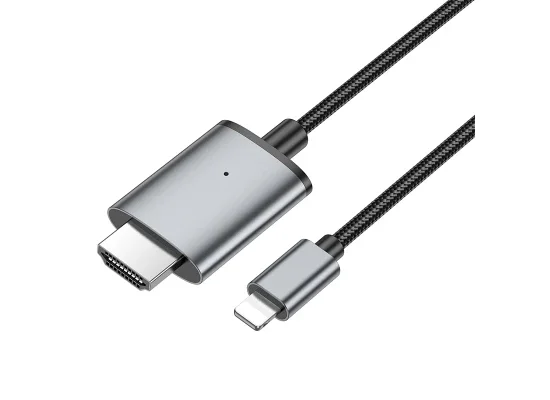 كابل فيديو HOCO UA27 من Lightning إلى HDMI بطول 2 متر ودقة 1080p 60Hz - Thumbnail 5