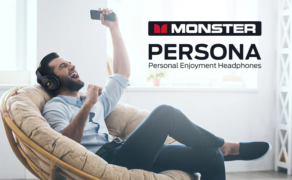 سماعات رأس Monster Persona لاسلكية فوق الأذن بعزل ضوضاء نشط وصوت Hi-Fi وبطارية 30 ساعة - أسود - Thumbnail 8