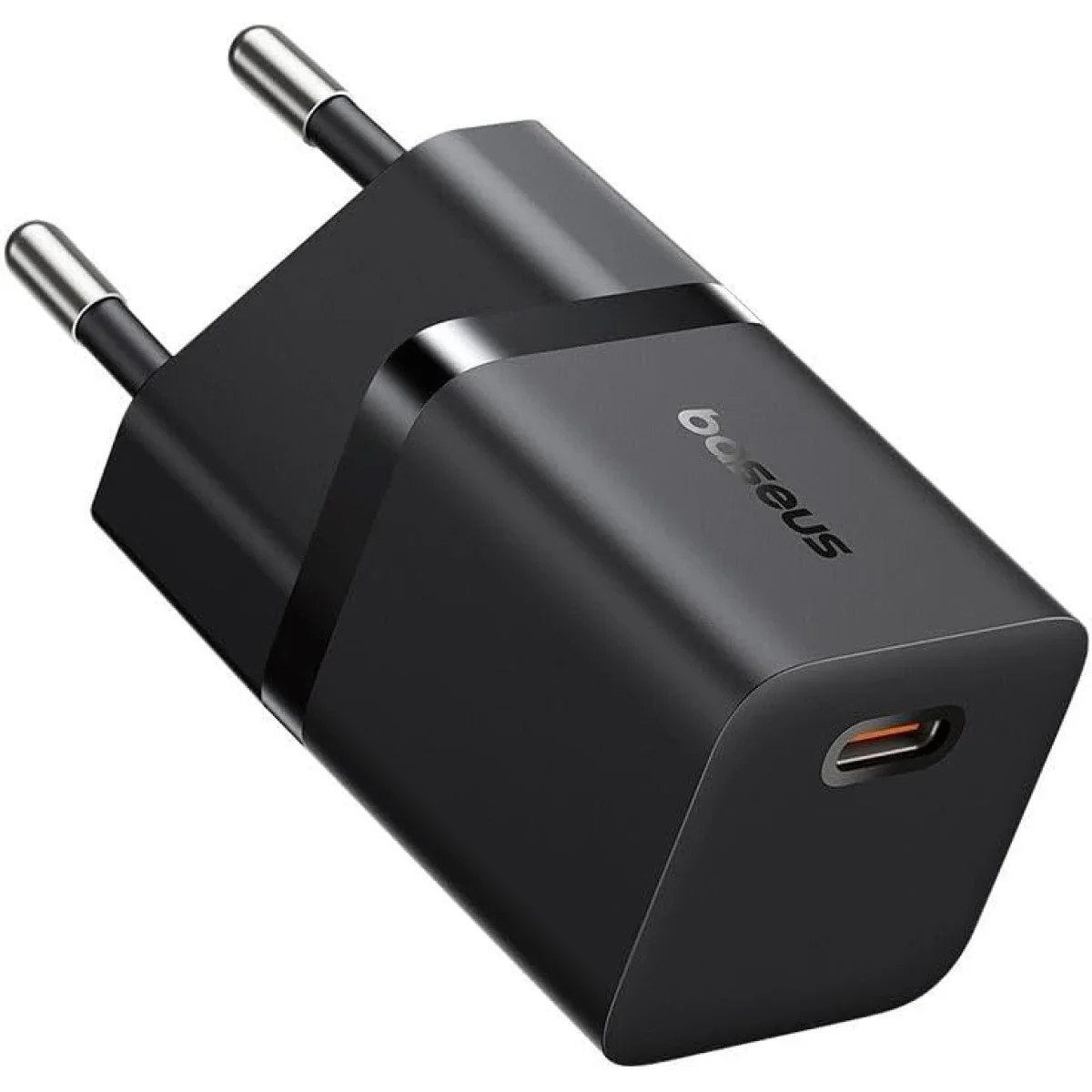 شاحن جداري سريع Baseus GaN5 Mini بقدرة 25 واط ومنفذ USB-C مع PPS وPD 3.0 وQC 3.0 - أسود - Image 3
