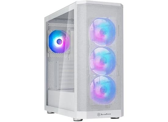 SilverStone FARA 514X White ARGB ATX Mid-Tower Gaming Case with Tempered Glass - Thumbnail 4