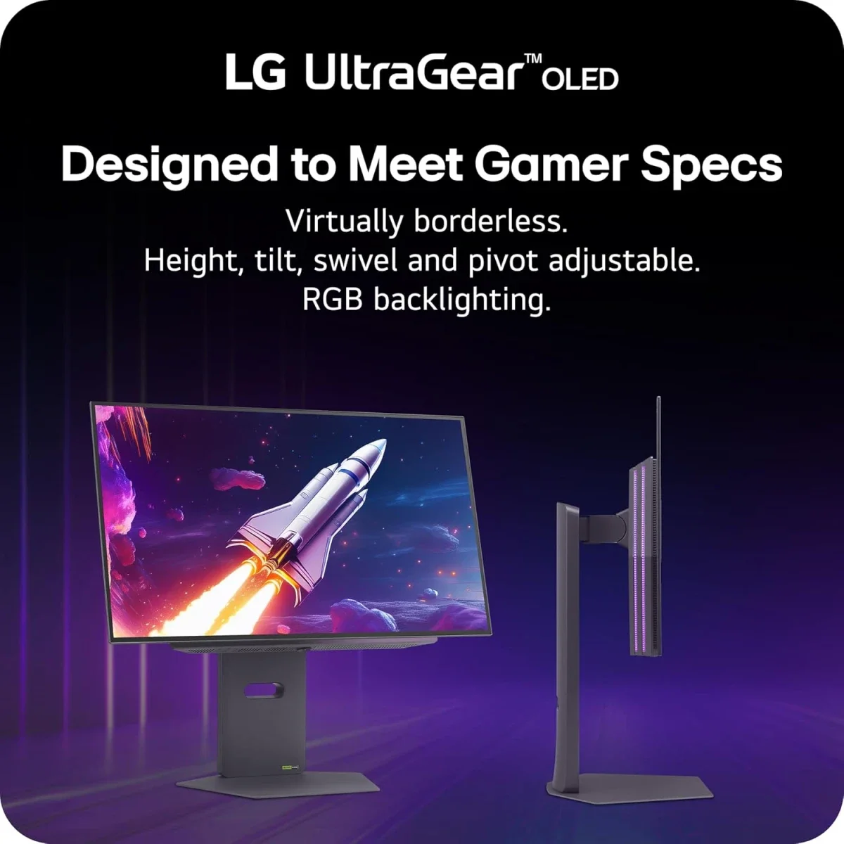 شاشة ألعاب LG 27GX790A UltraGear OLED 27 إنش QHD، 480 هرتز، 0.03 مللي ثانية - Thumbnail 9