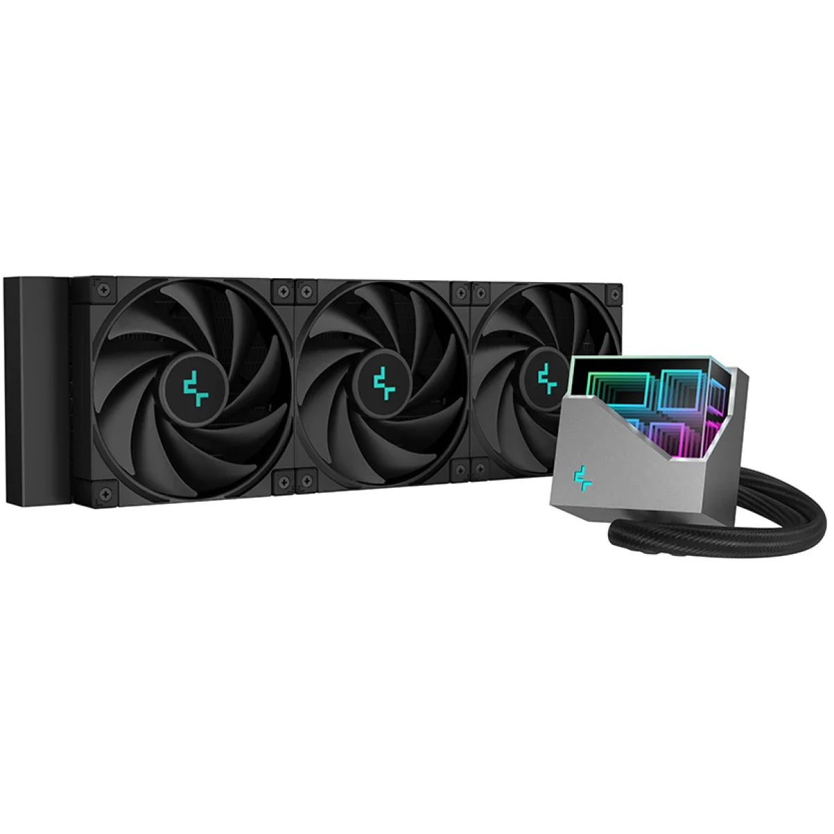 مبرد معالج مائي DeepCool LT720 بمضخة ثنائية الحجرة من الجيل الرابع 3100RPM وإضاءة ARGB ومرآة لا نهائية وقدرة تبريد 300W - Image 3