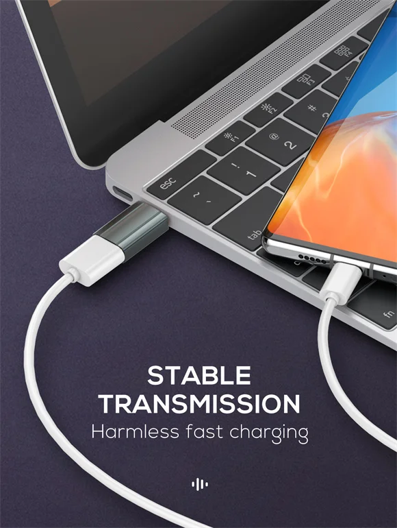 LDNIO LC140 USB-A to USB-C OTG Adapter Fast Transmission Grey - Image 6
