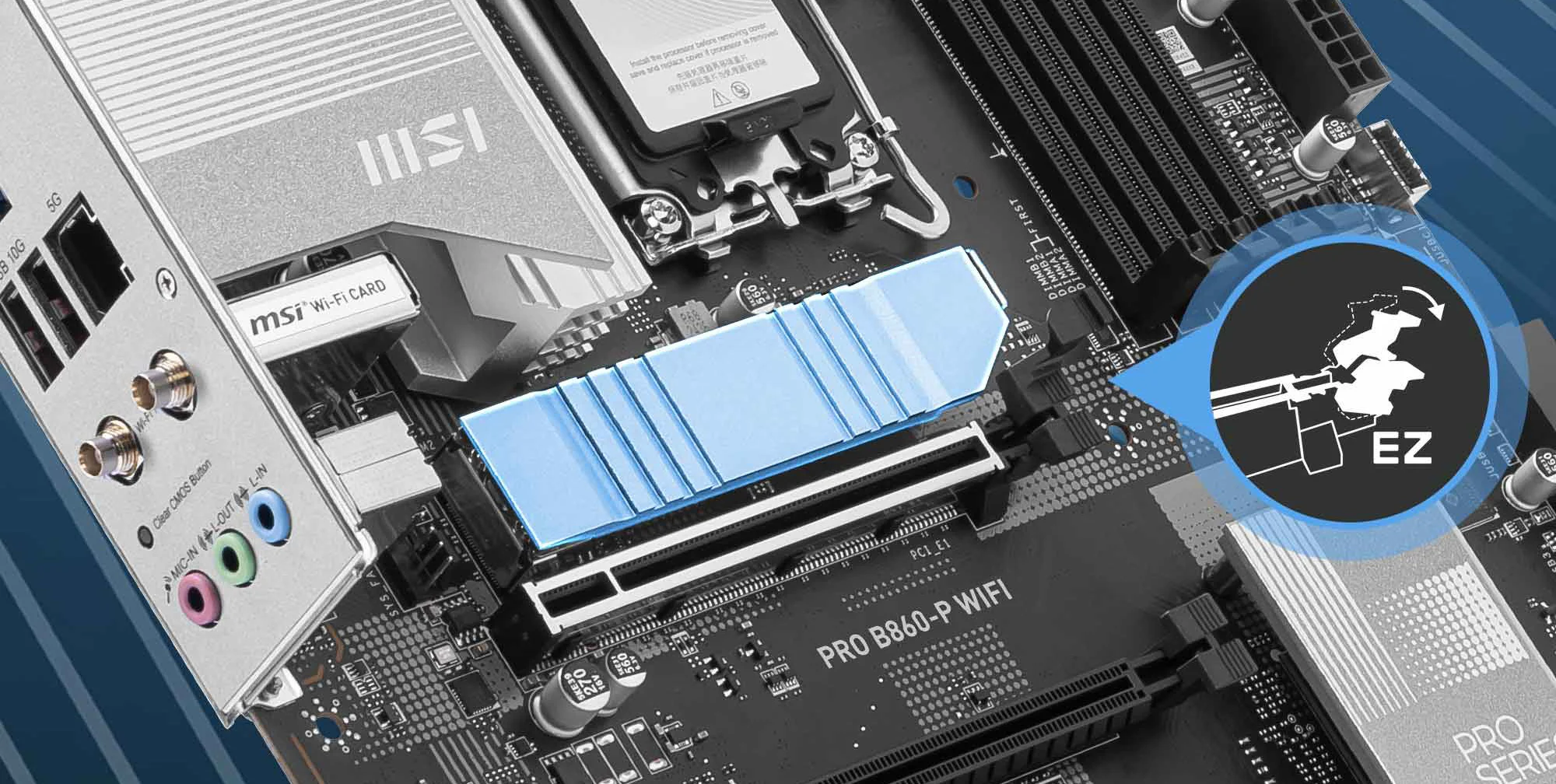 لوحة أم MSI PRO B860-P DDR5 ATX بمقبس LGA 1851 وشريحة Intel B860 و3 منافذ M.2 وPCIe 5.0 - Image 12