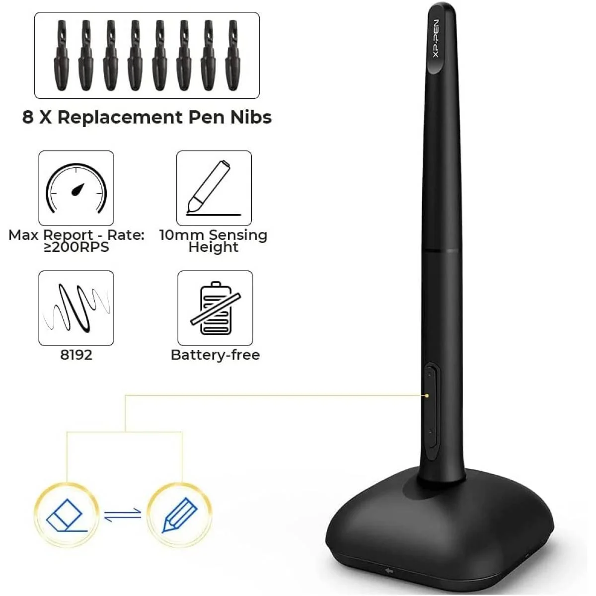لوح رسم XPPen Deco 01 V3 10x6 إنش مع قلم بدون بطارية و16384 مستوى ضغط و8 أزرار اختصار - Image 8