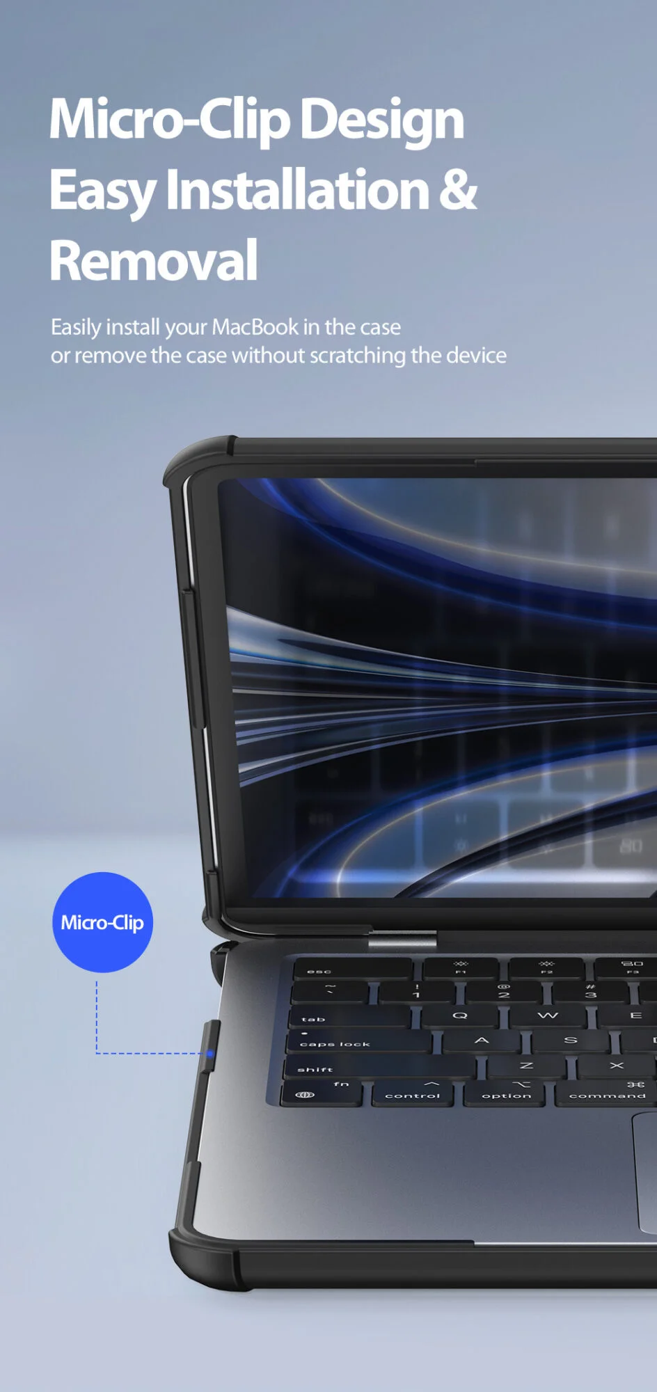 غطاء حماية صلب للابتوب DUX DUCIS LCGH Series لجهاز Apple MacBook Pro 14 باللون الأسود - Image 13