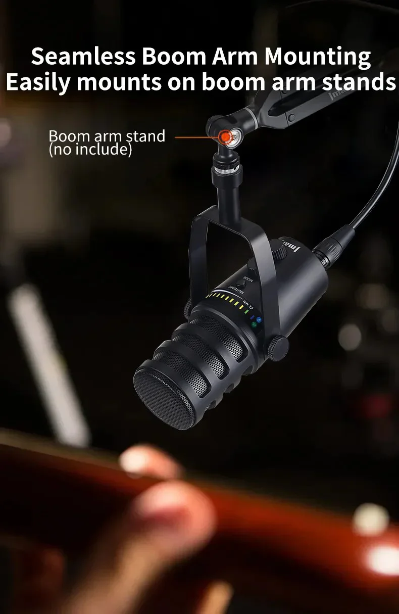 Jmary MC-PW12 USB Cardioid Desktop Microphone with Mute & Zero-Latency Monitoring - Image 18
