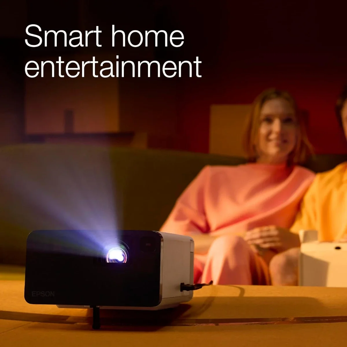 EPSON EF-21W Mini Full HD Laser Projector with Google TV, 1,000 Lumens, Warm White - Thumbnail 7